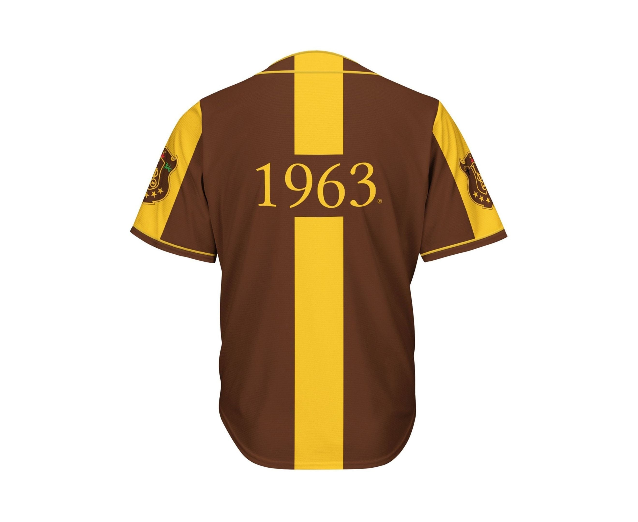 Fraternity Baseball Jersey - Iota Phi Theta Triangle Pattern Baseball Jersey