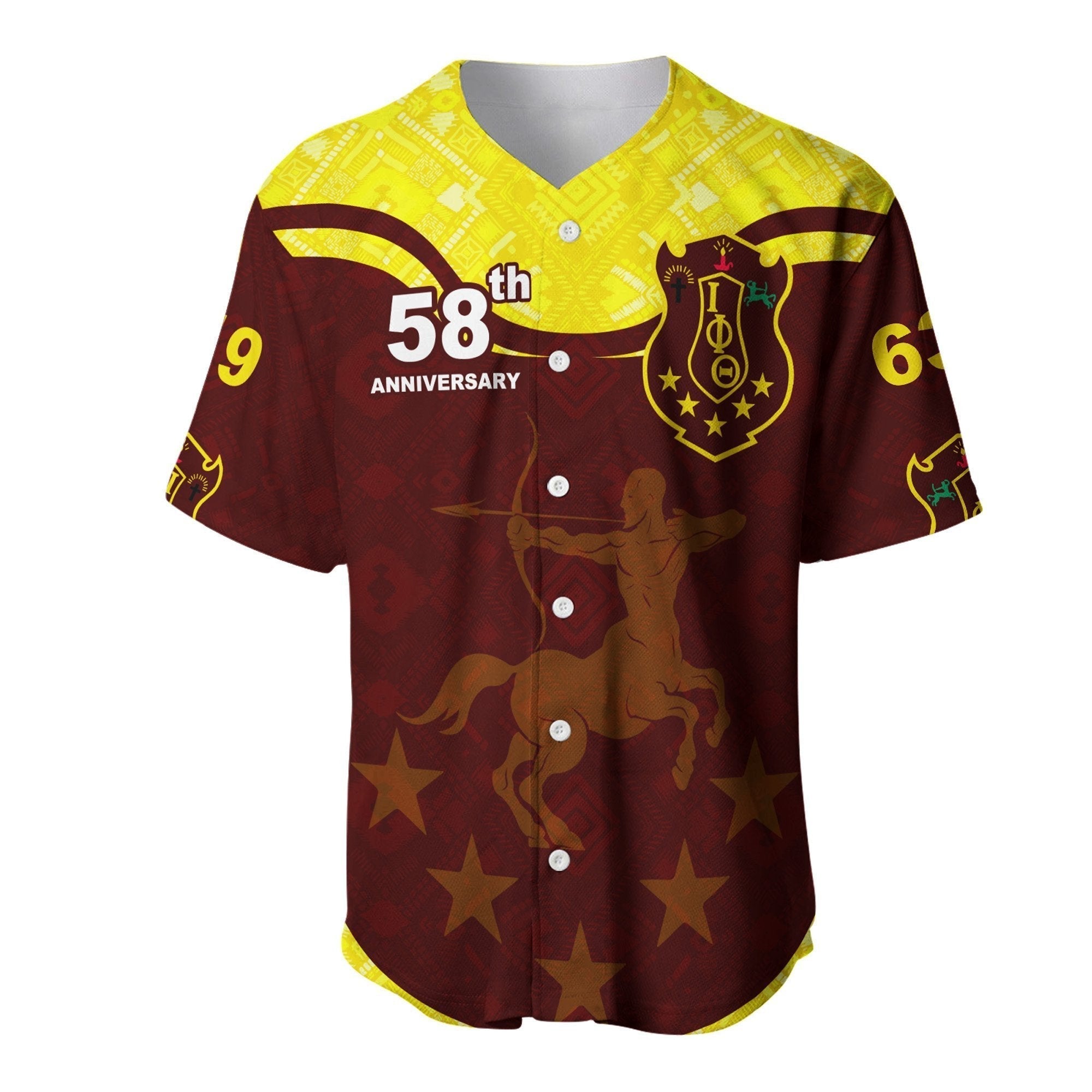 Fraternity Baseball Jersey - Iota Phi Theta 58th Anniversary Baseball Jersey Simple Style