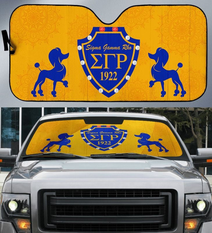 Sorority Sun Shade - Poodle Sigma Gamma Rho Car Sun Shade