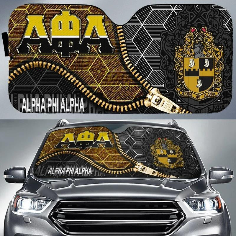 Fraternity Sun Shades - New Way Alpha Phi Alpha Car Sun Shade
