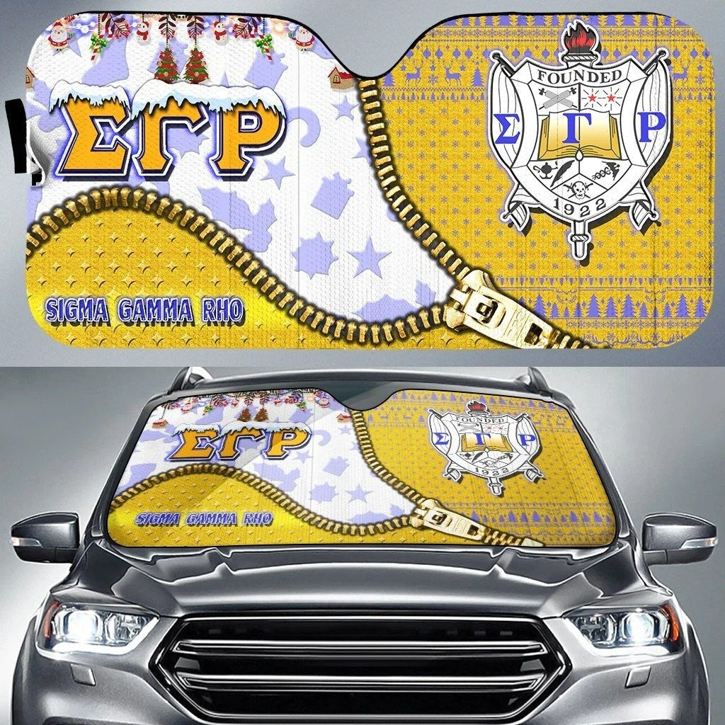 Sorority Sun Shade - New Way Sigma Gamma Rho Christmas Car Sun Shade