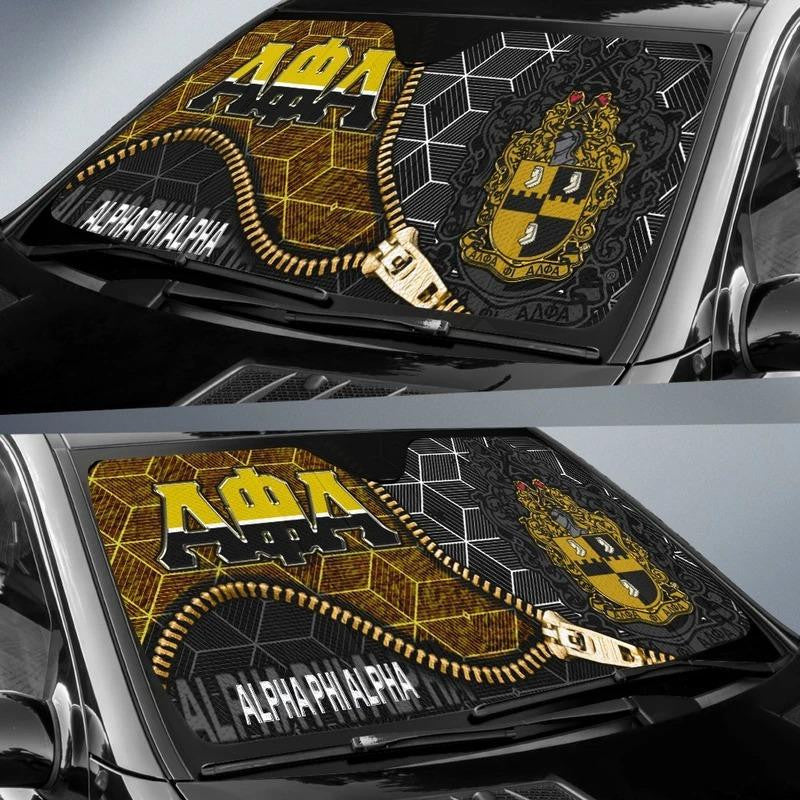 Fraternity Sun Shades - New Way Alpha Phi Alpha Car Sun Shade