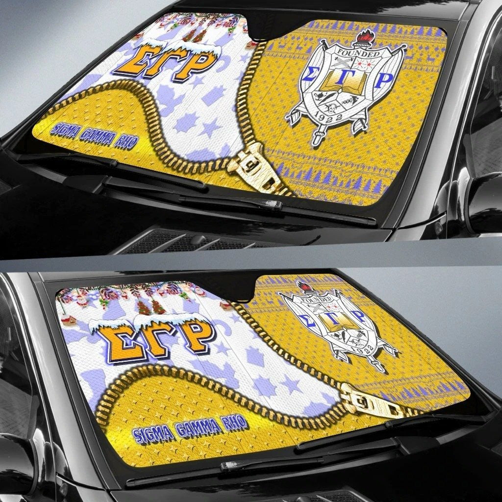 Sorority Sun Shade - New Way Sigma Gamma Rho Christmas Car Sun Shade