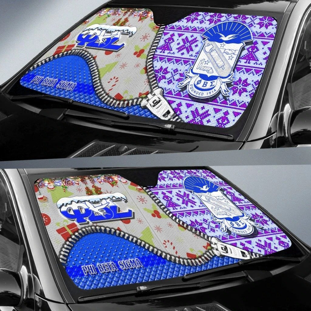 Fraternity Sun Shades - New Way Phi Beta Sigma Christmas
