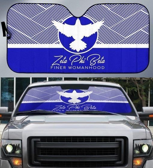 Sorority Sun Shade - Zeta Phi Beta Finer Womanhood Car Sun Shade