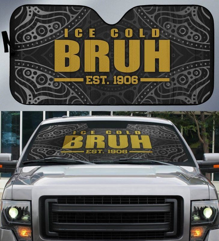 Fraternity Sun Shades - Ice Cold Bruh Alpha Phi Alpha Car Sun Shade