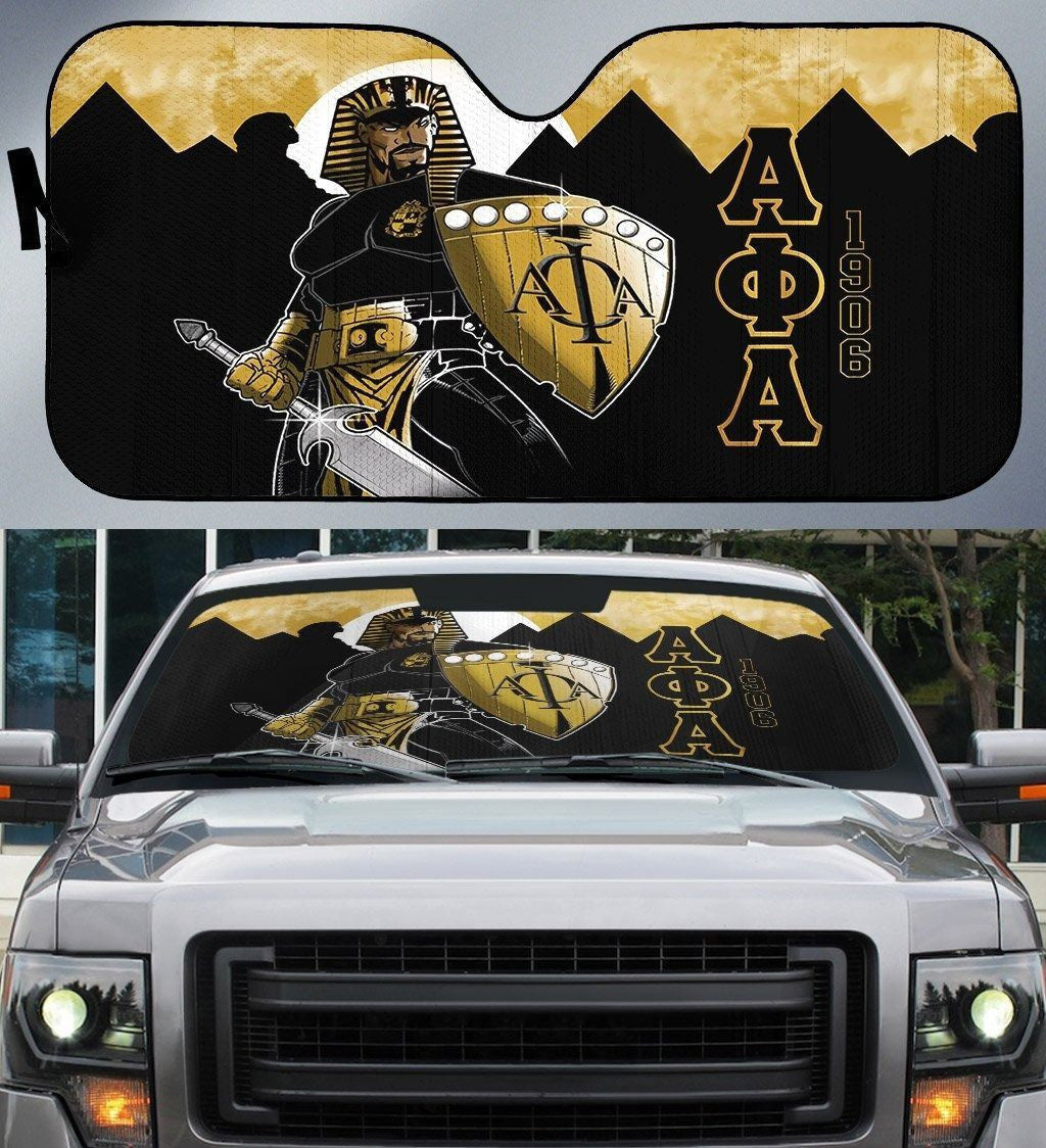 Fraternity Sun Shades - Fight For Alpha Phi Alpha Car Sun Shade
