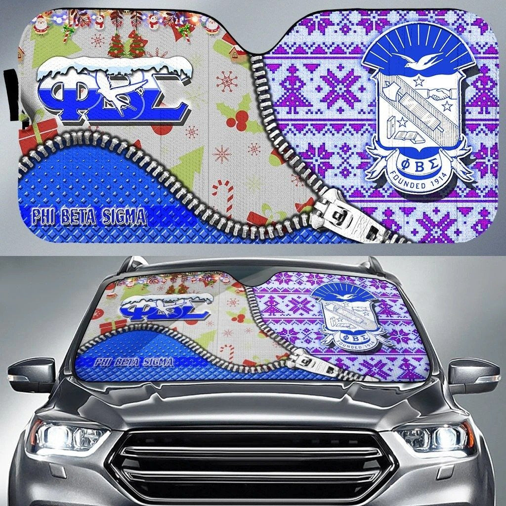 Fraternity Sun Shades - New Way Phi Beta Sigma Christmas