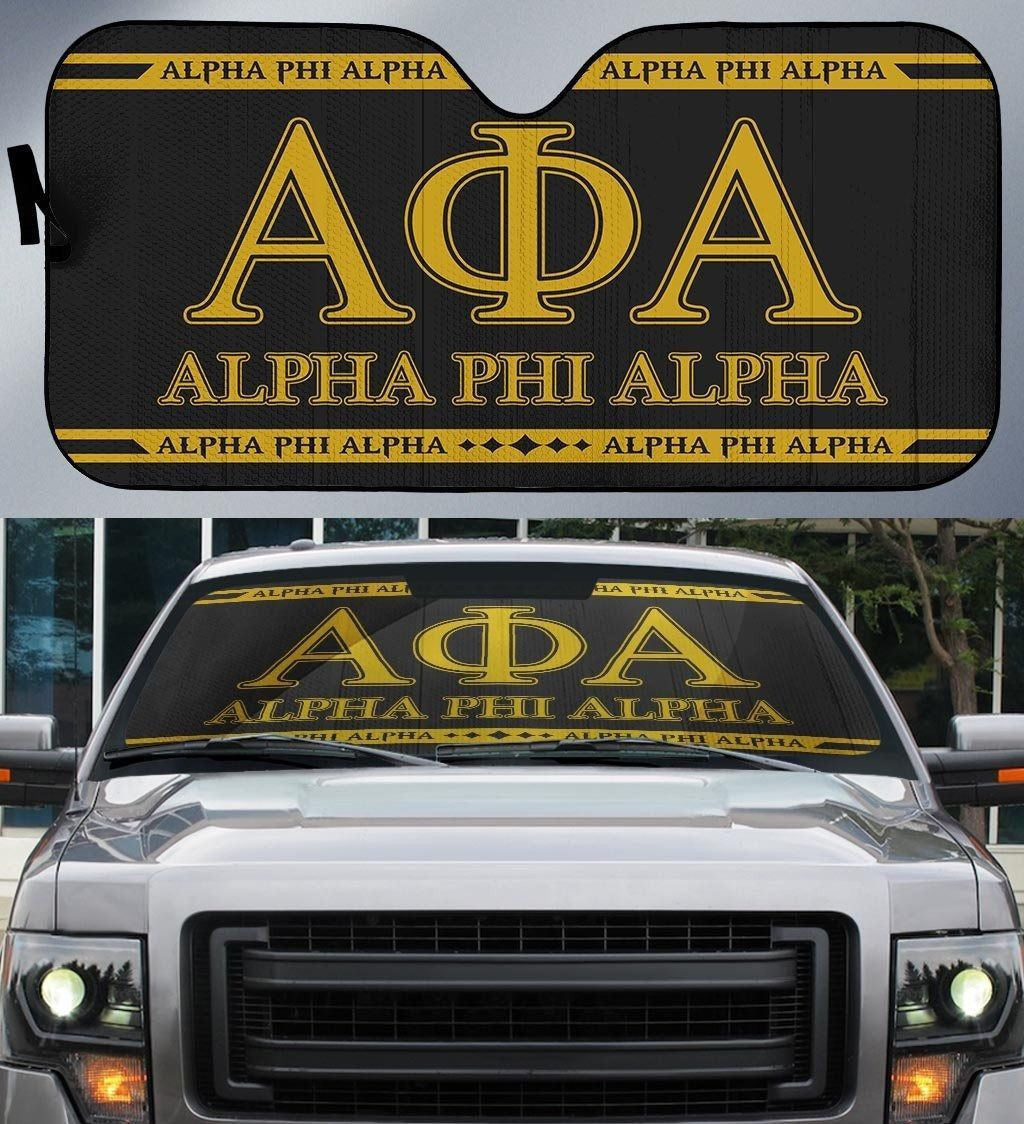 Fraternity Sun Shades - Alpha Phi Alpha Letter Car Sun Shade