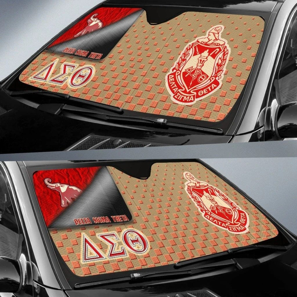 Sorority Sun Shade - Delta Sigma Theta Greek Life Car Sun Shade