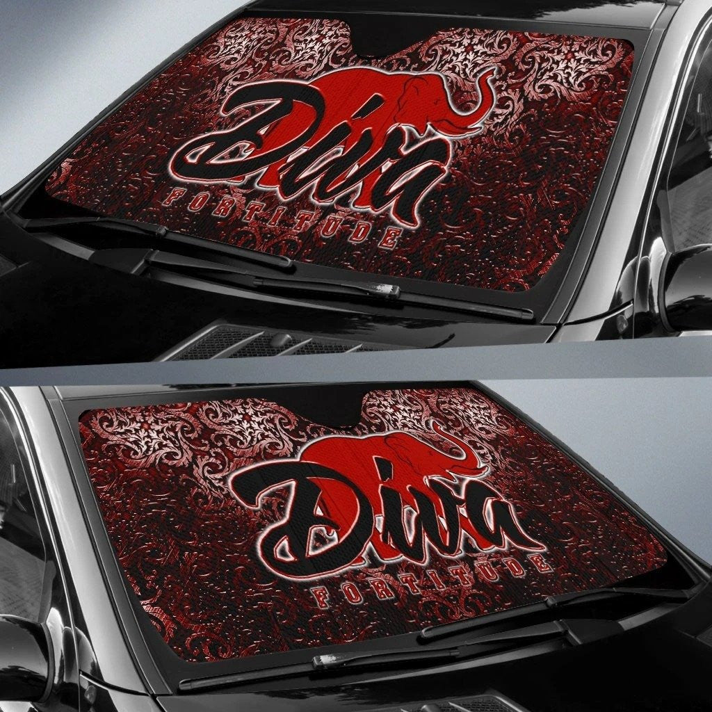 Sorority Sun Shade - Elephant Delta Sigma Theta Car Sun Shade