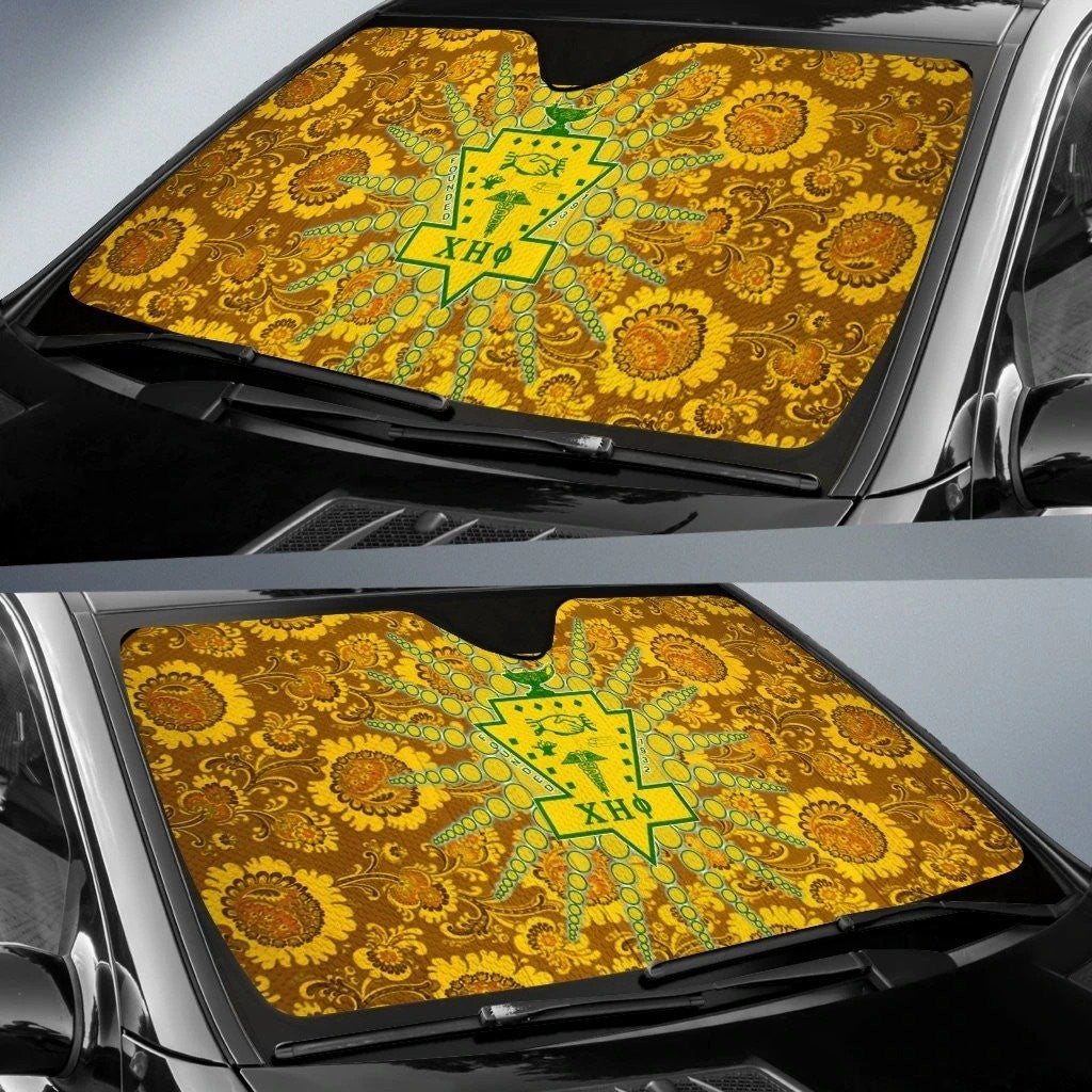 Sorority Sun Shade - Floral Flower Chi Eta Phi Car Sun Shade