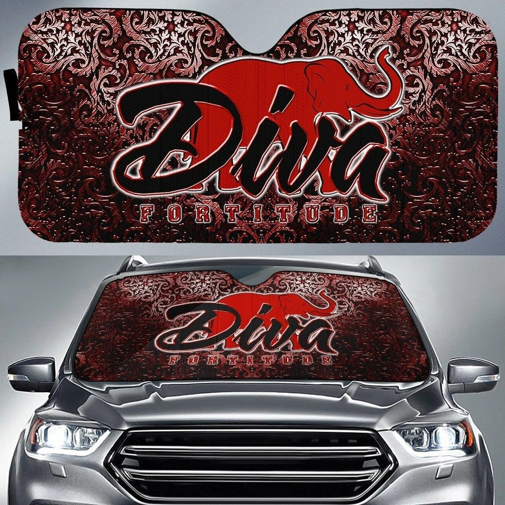 Sorority Sun Shade - Elephant Delta Sigma Theta Car Sun Shade