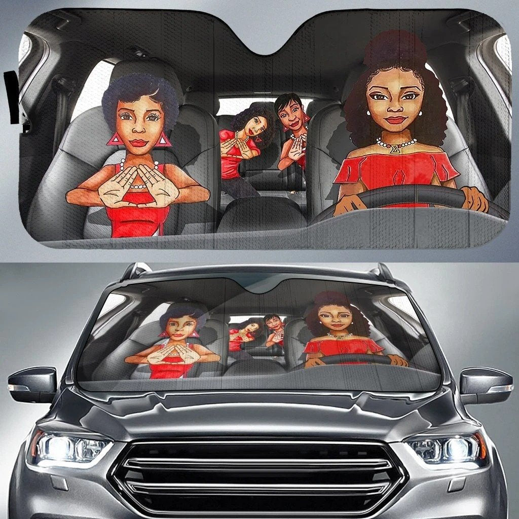 Sorority Sun Shade - Delta Sigma Theta Sisterhood Car Sun Shade