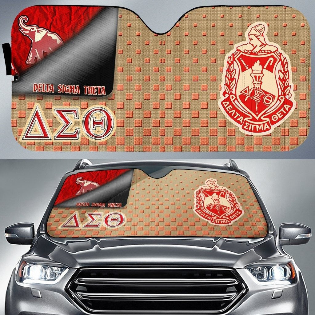 Sorority Sun Shade - Delta Sigma Theta Greek Life Car Sun Shade