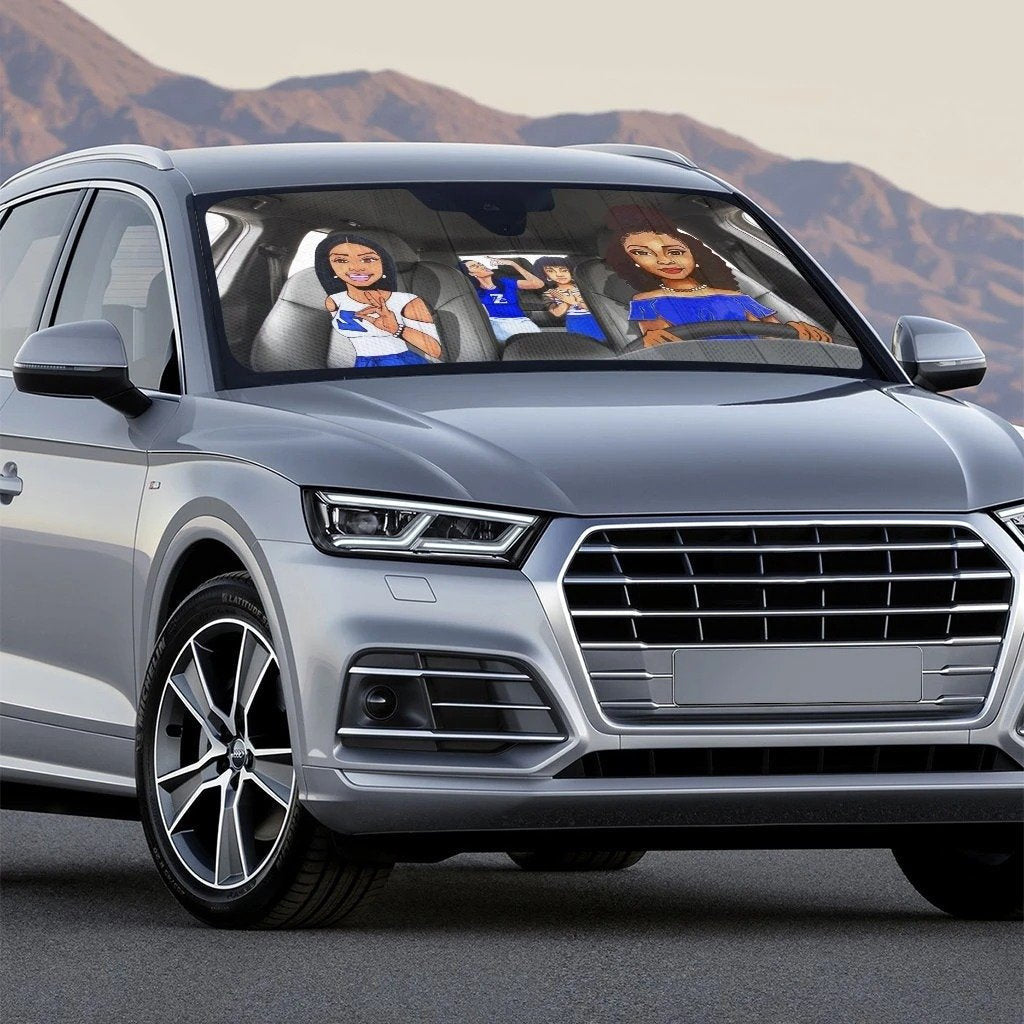 Sorority Sun Shade - Zeta Phi Beta Sisterhood Car Sun Shade