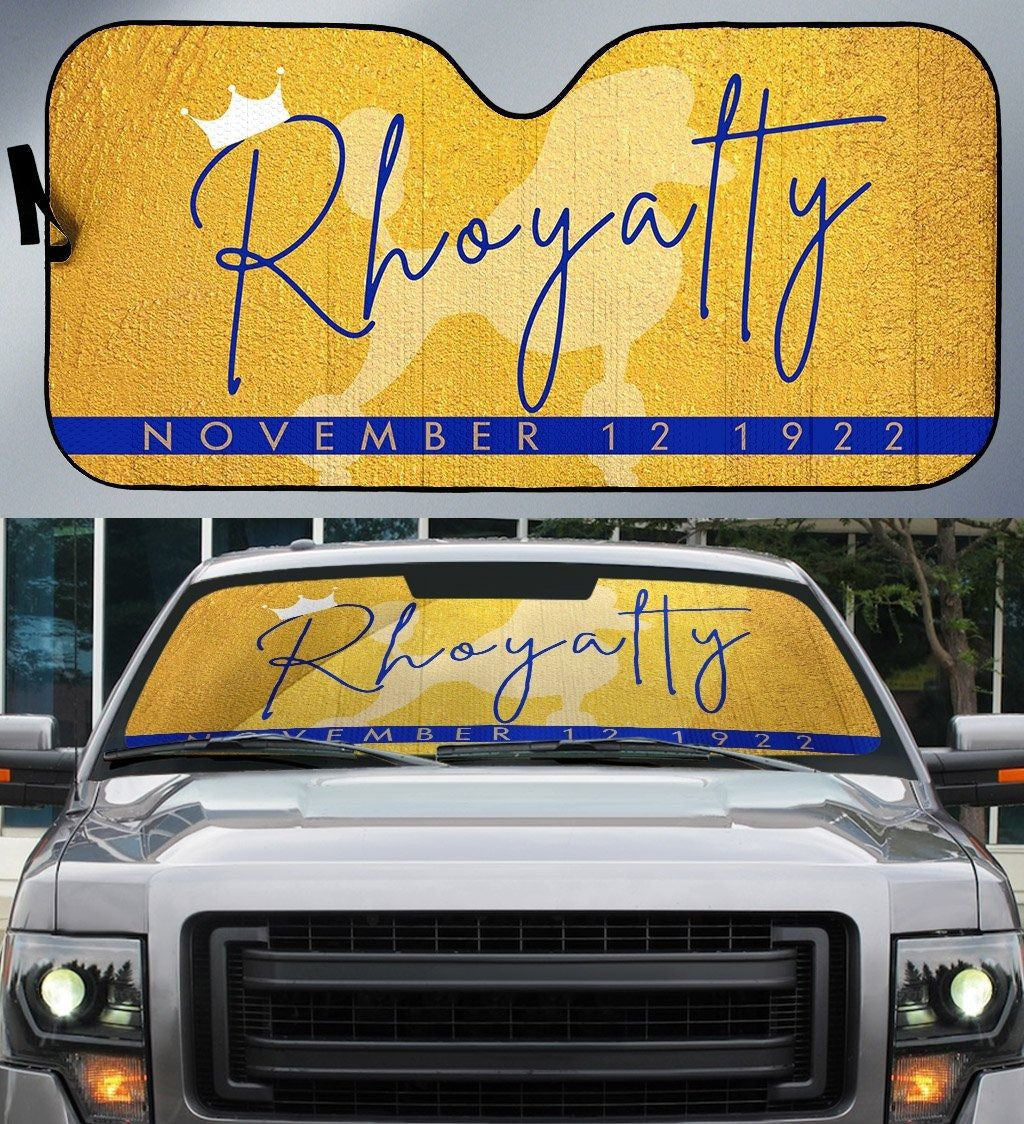 Sorority Sun Shade - Rhoyalty Sigma Gamma Rho November 1922 Car Sun Shade