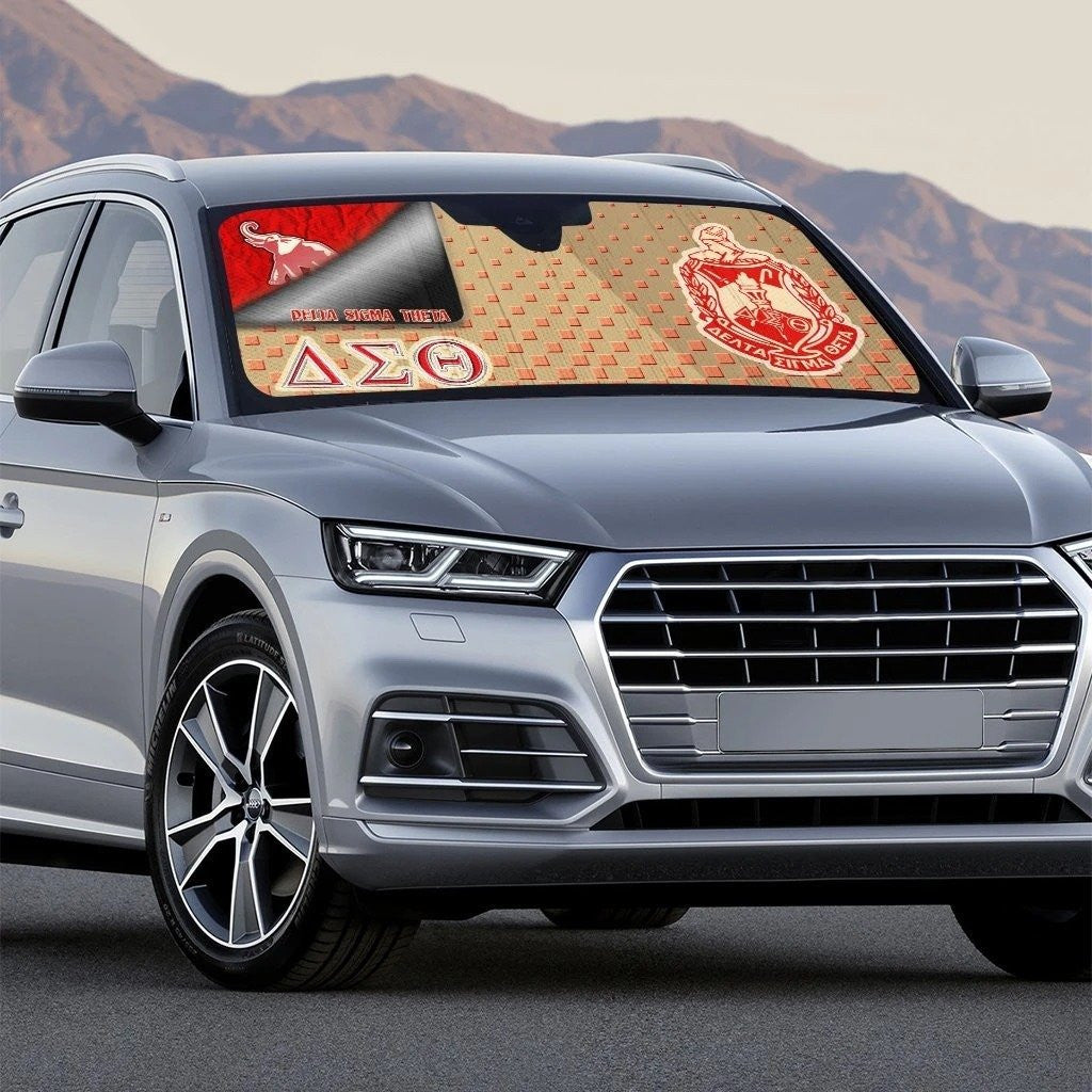 Sorority Sun Shade - Delta Sigma Theta Greek Life Car Sun Shade