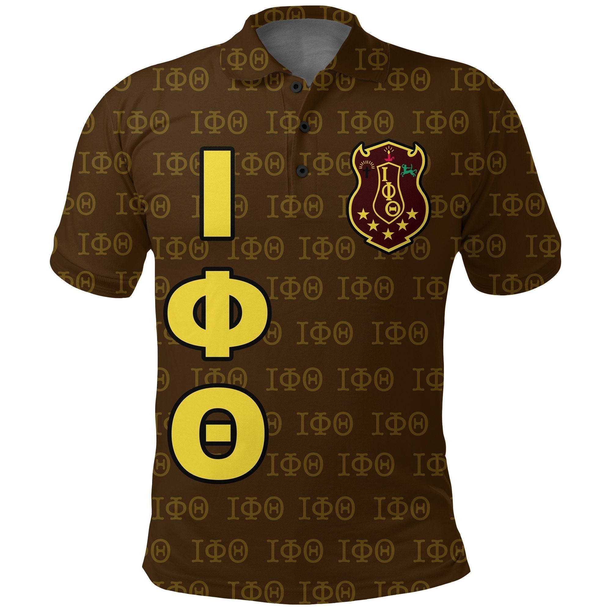 Fraternity Polo - Iota Phi Theta Monogram Patterns Polo Shirt