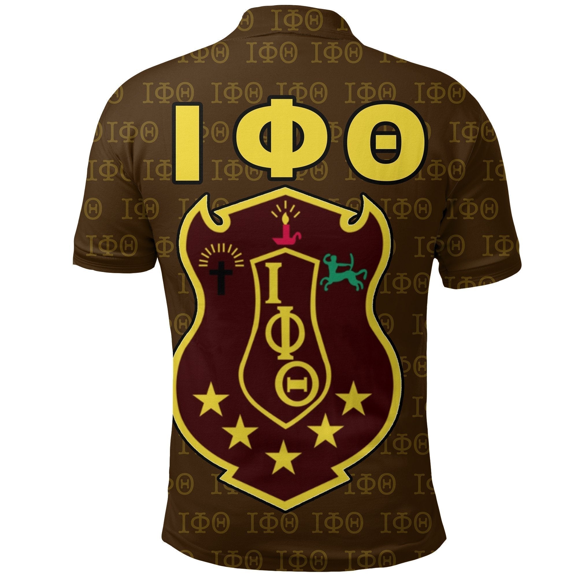 Fraternity Polo - Iota Phi Theta Monogram Patterns Polo Shirt
