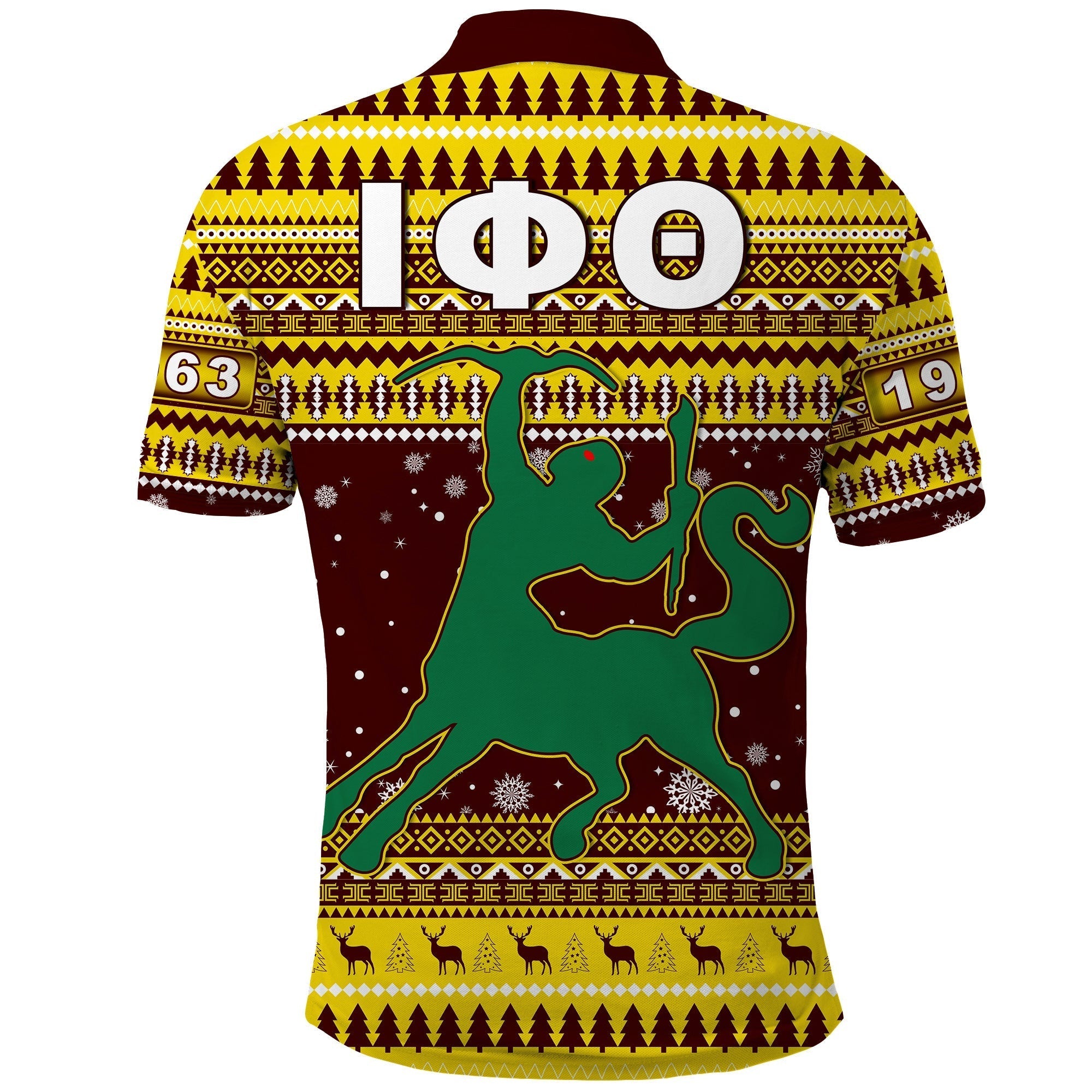 Fraternity Polo - Iota Phi Theta Christmas Polo Shirt African Pattern
