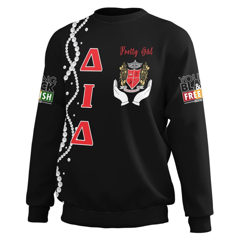 Sorority Sweatshirt - Juneteenth Delta Iota Delta Pretty Girl Sweatshirt