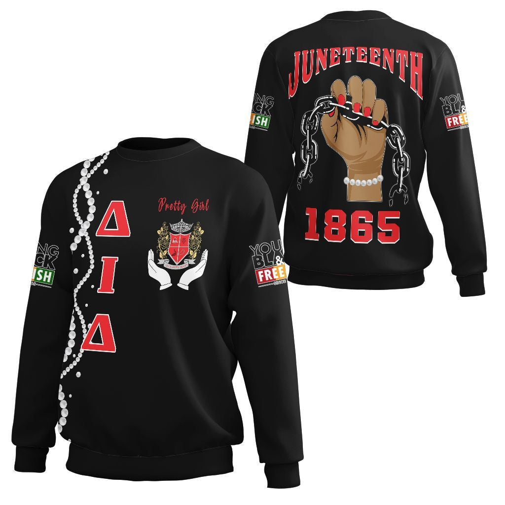 Sorority Sweatshirt - Juneteenth Delta Iota Delta Pretty Girl Sweatshirt