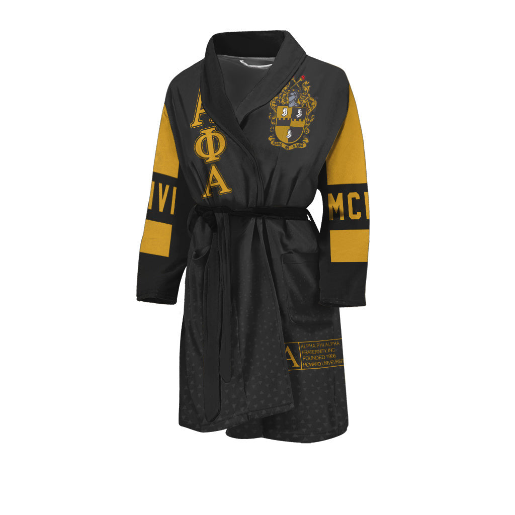 Fraternity Bath Robe - MCM Alpha Phi Alpha Men's Bath Robe
