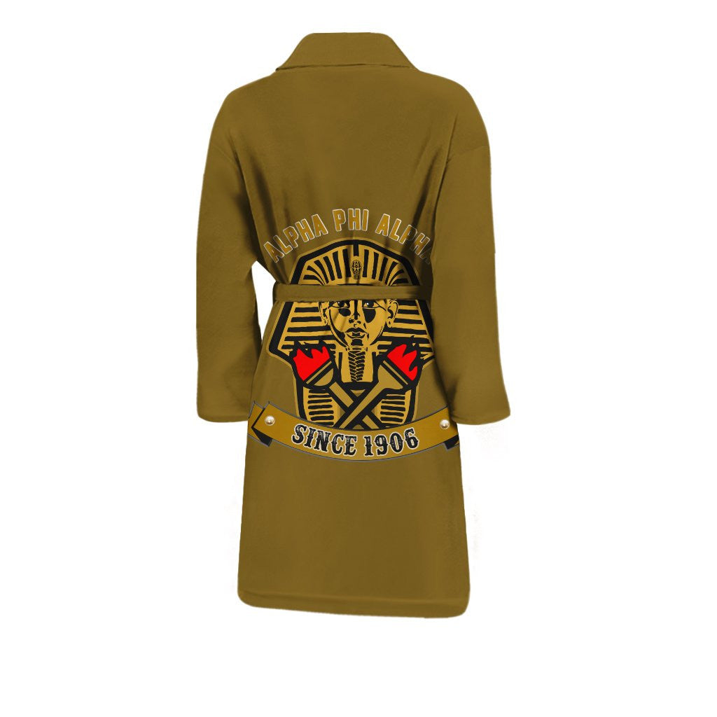 Fraternity Bath Robe - Alpha Phi Alpha Yellow Men's Bath Robe