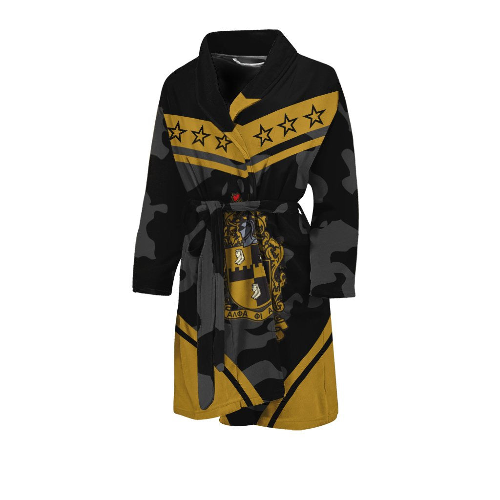 Fraternity Bath Robe - Alpha Phi Alpha Camouflage Men's Bath Robe