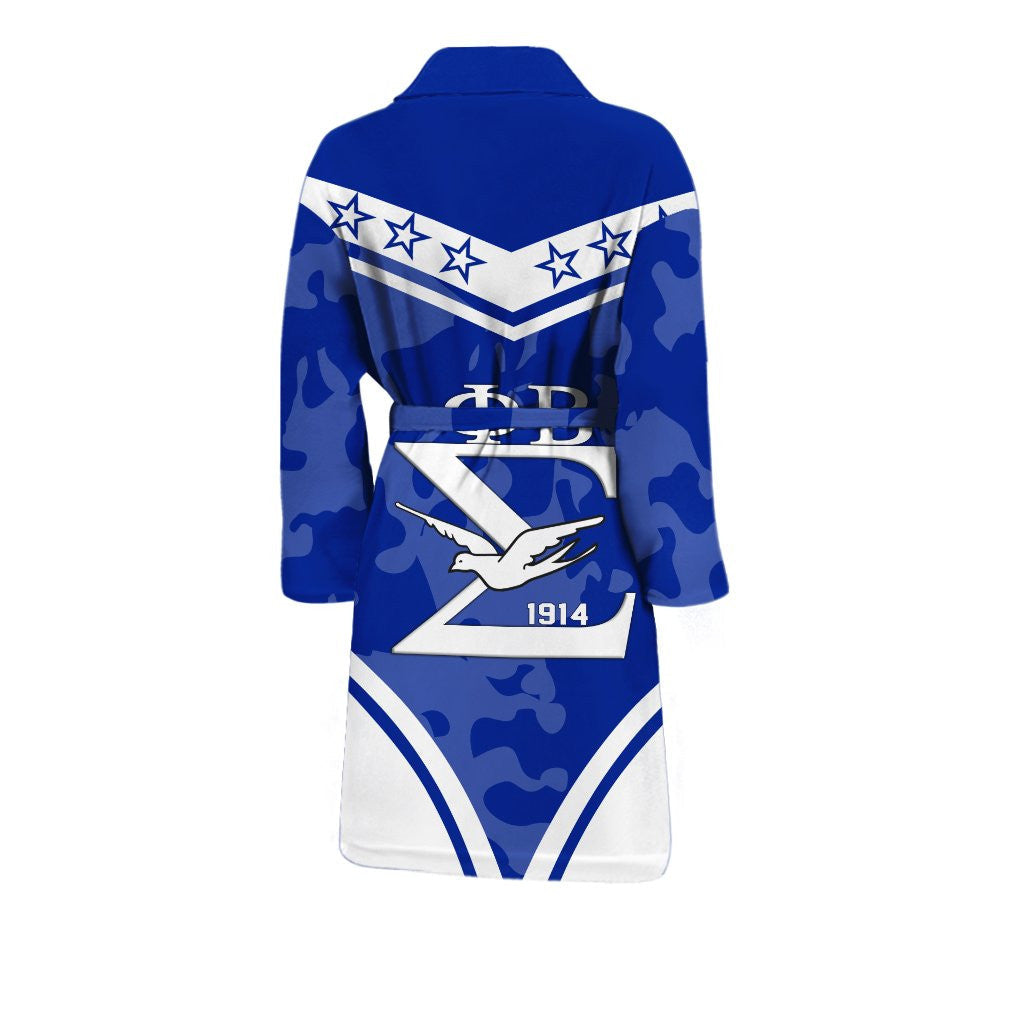 Fraternity Bath Robe - Phi Beta Sigma Camouflage Men's Bath Robe