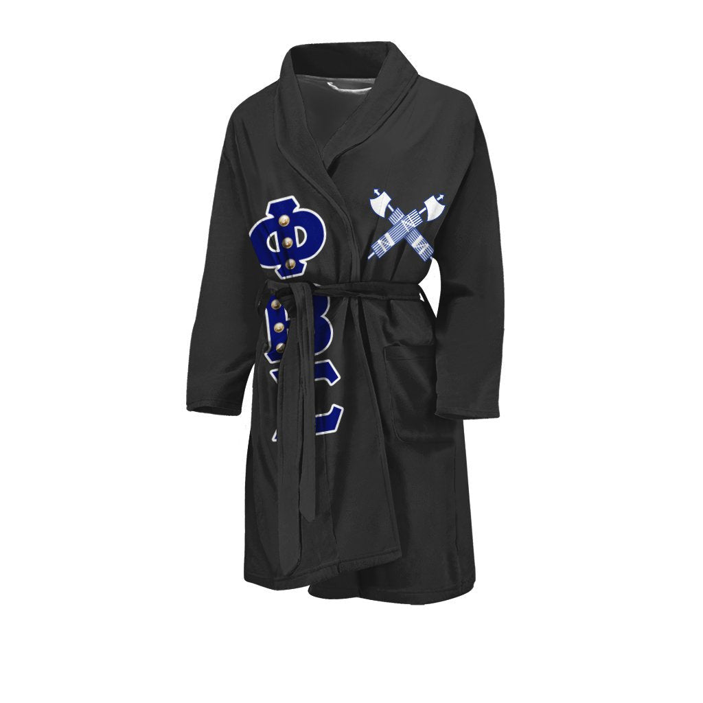 Fraternity Bath Robe - Phi Beta Sigma Black Men's Bath Robe