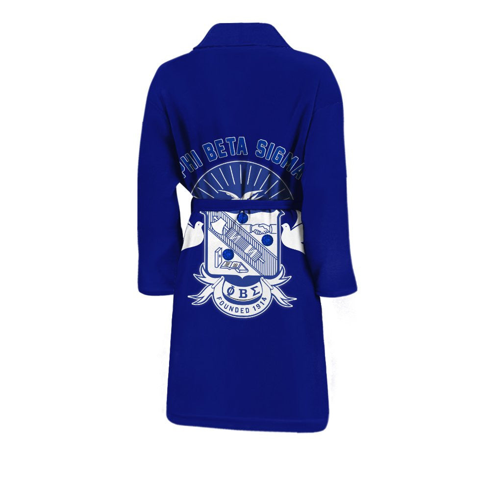 Fraternity Bath Robe - Phi Beta Sigma Blue  Men's Bath Robe