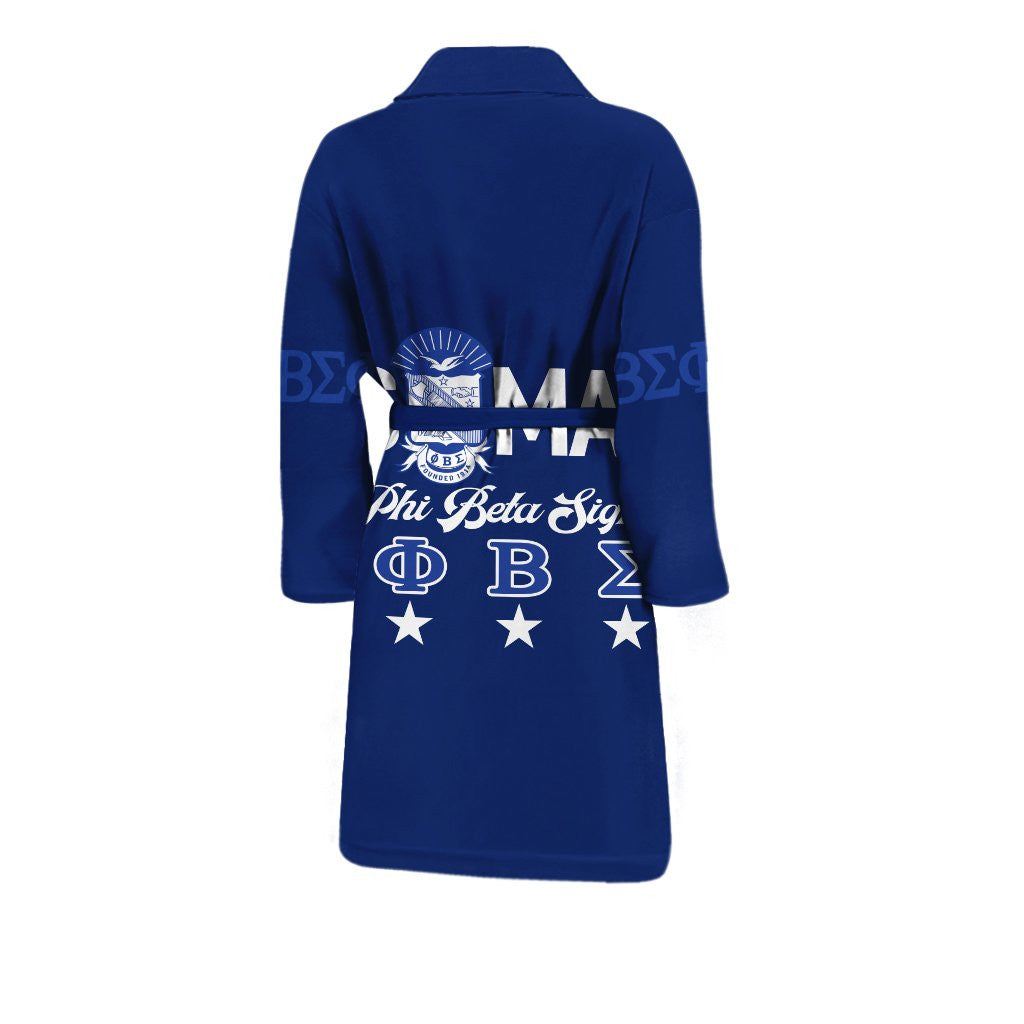Fraternity Bath Robe - Phi Beta Sigma Style Men's Bath Robe