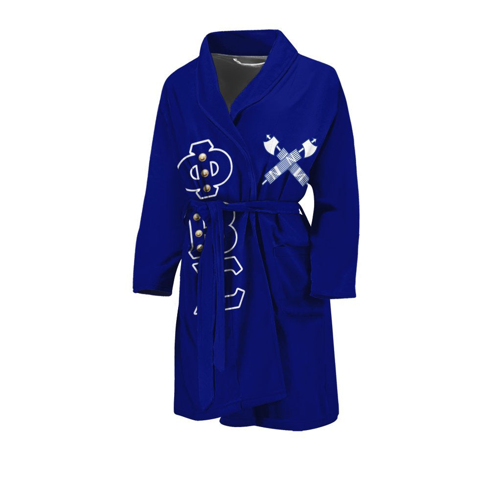 Fraternity Bath Robe - Phi Beta Sigma Blue  Men's Bath Robe