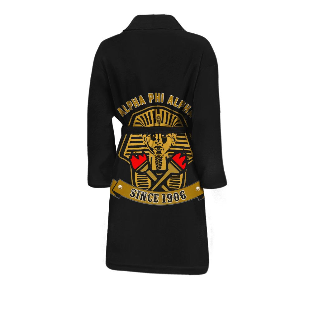 Fraternity Bath Robe - Alpha Phi Alpha Black Men's Bath Robe