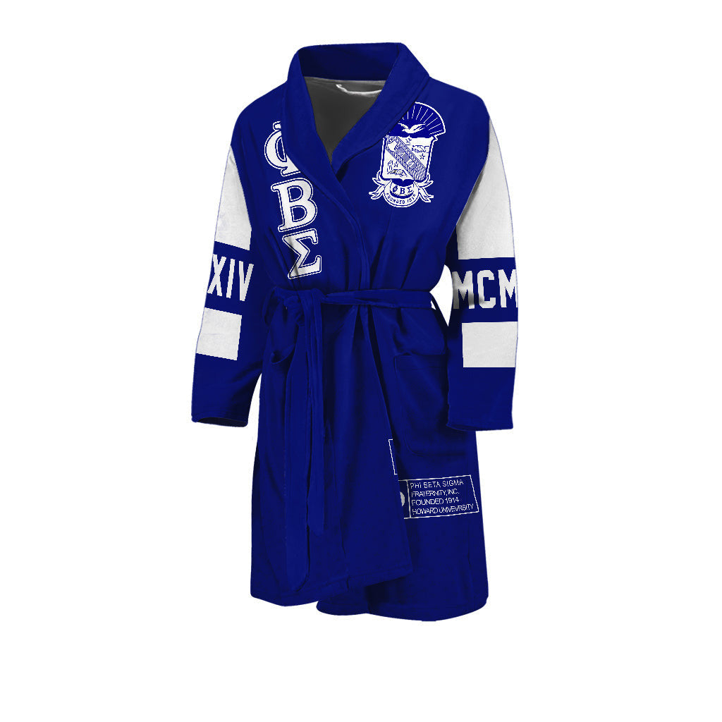 Fraternity Bath Robe - MCM Phi Beta Sigma Men's Bath Robe