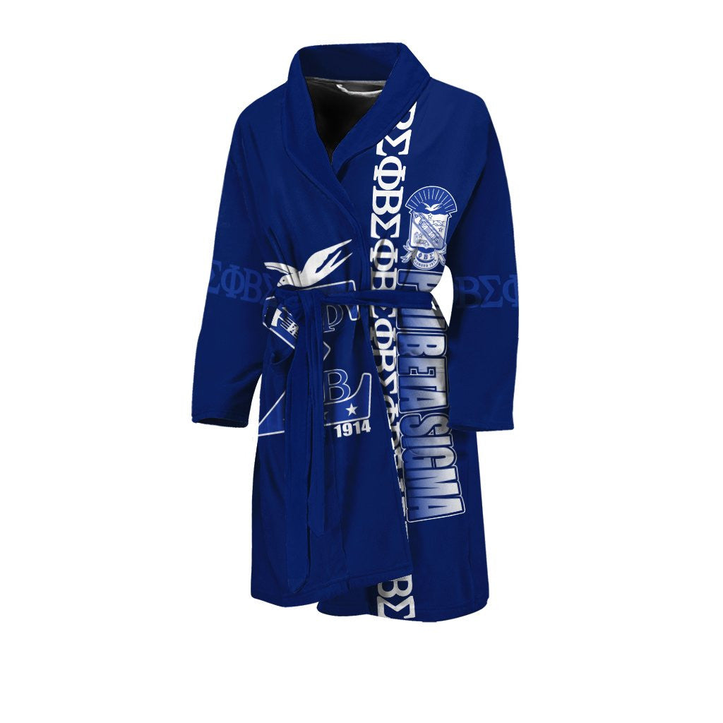 Fraternity Bath Robe - Phi Beta Sigma Style Men's Bath Robe