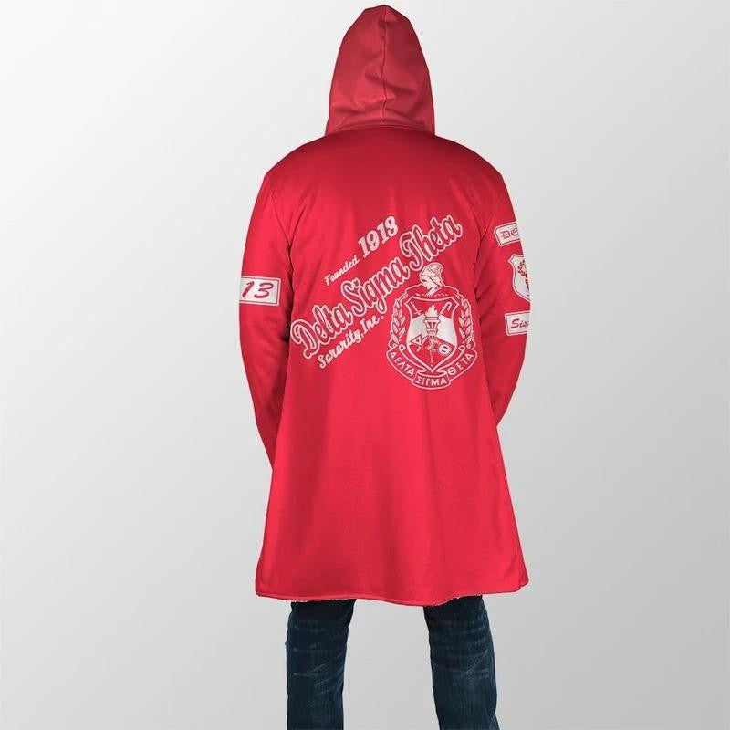 Sorority Hooded Coat - Sisterhood Delta Sigma Theta Hooded Coat