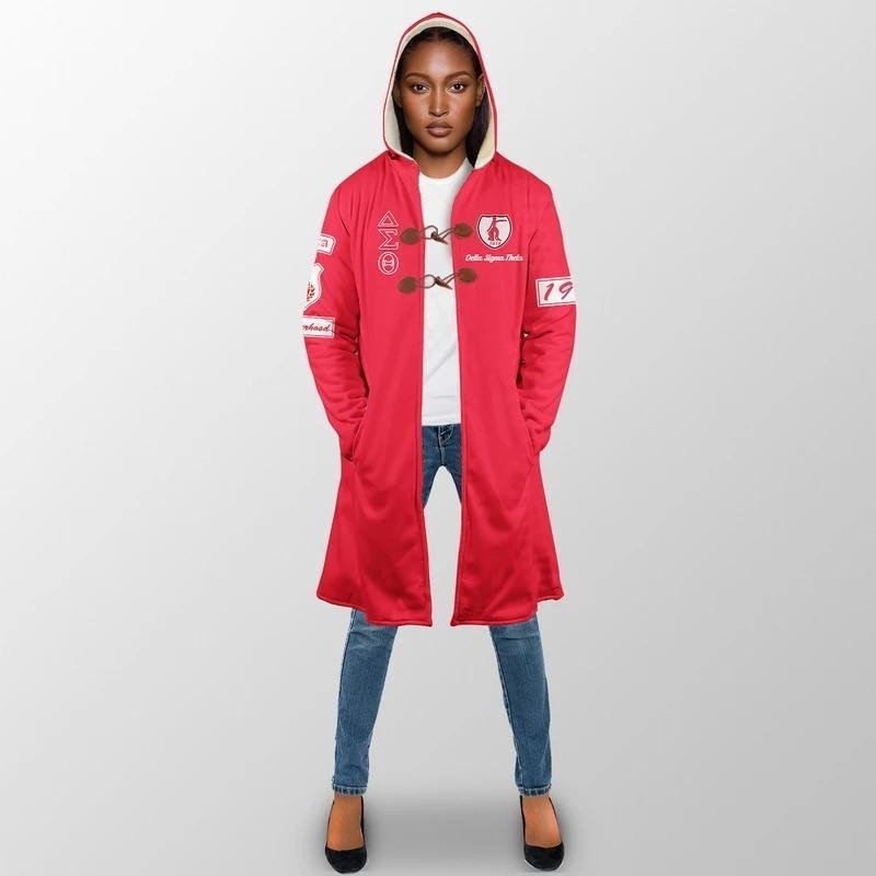 Sorority Hooded Coat - Sisterhood Delta Sigma Theta Hooded Coat