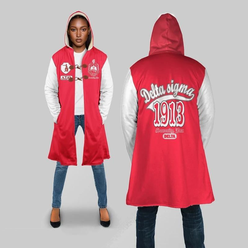Sorority Hooded Coat - Delta Sigma Theta 1913 Hooded Coat