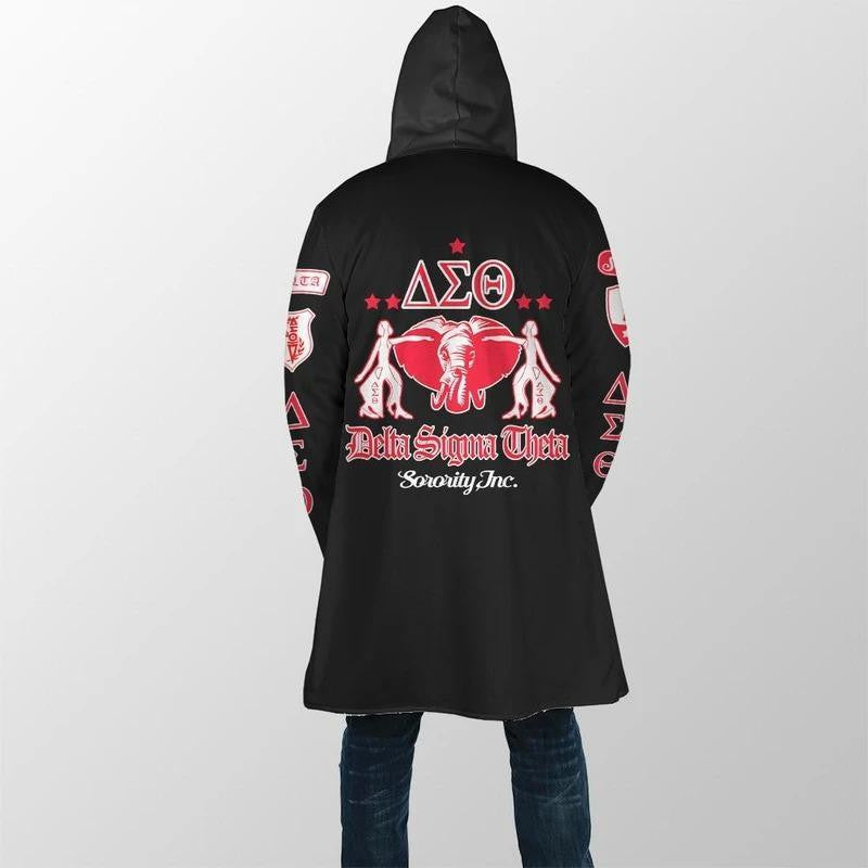 Sorority Hooded Coat - Lady Of Delta Sigma Theta Sorority Hooded Coat