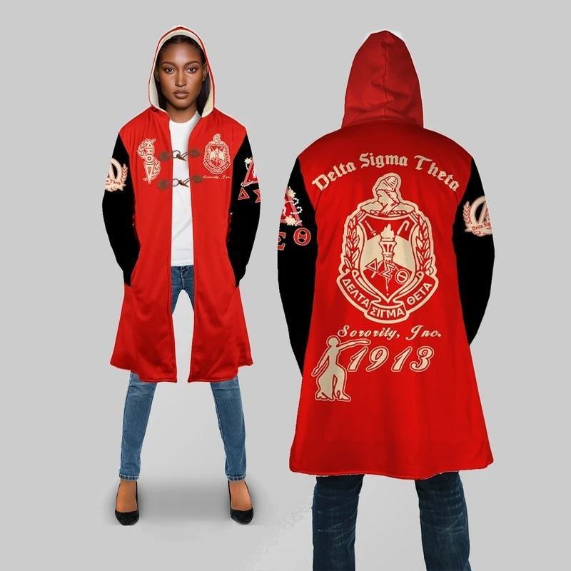 Sorority Hooded Coat - Dancing Delta Sigma Theta Hooded Coat
