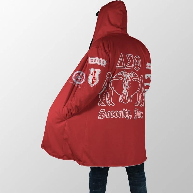 Sorority Hooded Coat - Elephant Delta Sigma Theta Sorority Hooded Coat