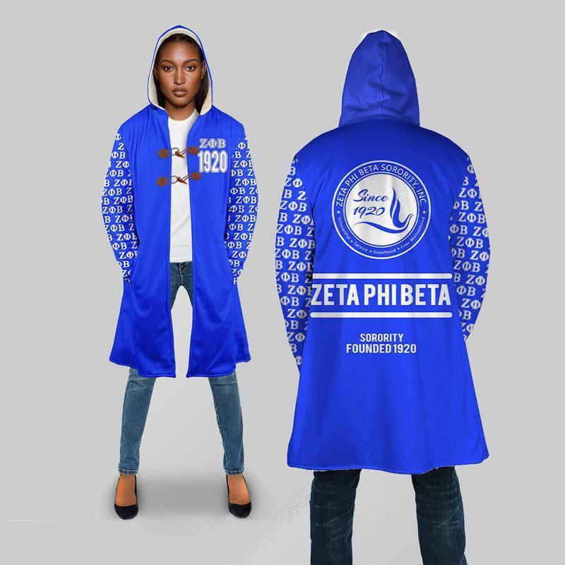 Sorority Hooded Coat - Zeta Zeta Phi Beta Hooded Coat