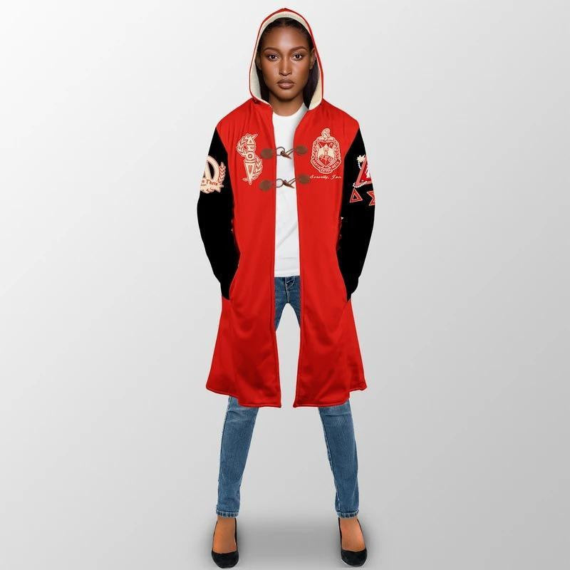 Sorority Hooded Coat - Dancing Delta Sigma Theta Hooded Coat