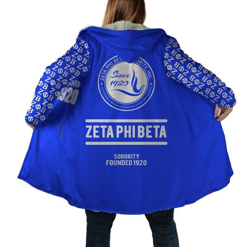 Sorority Hooded Coat - Zeta Zeta Phi Beta Hooded Coat