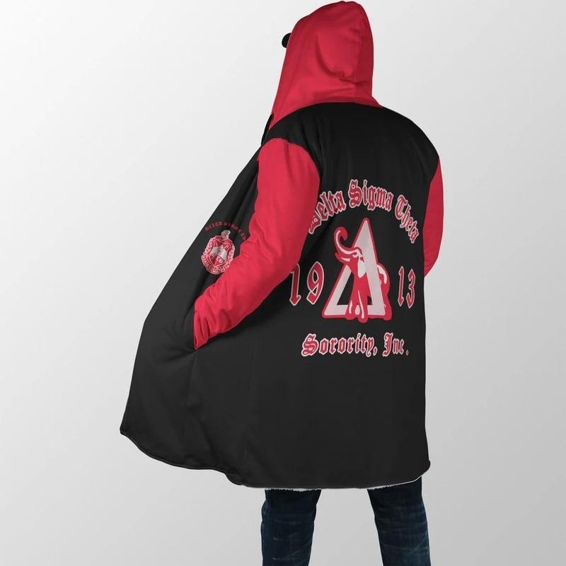 Sorority Hooded Coat - Elephant Delta Sigma Theta 1913 Hooded Coat