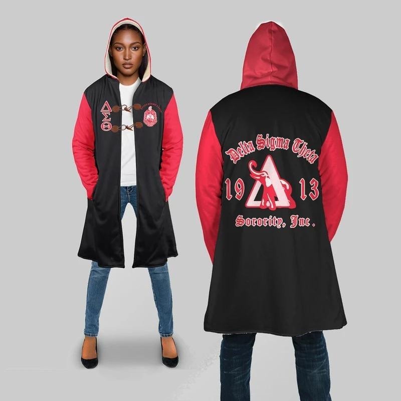 Sorority Hooded Coat - Elephant Delta Sigma Theta 1913 Hooded Coat