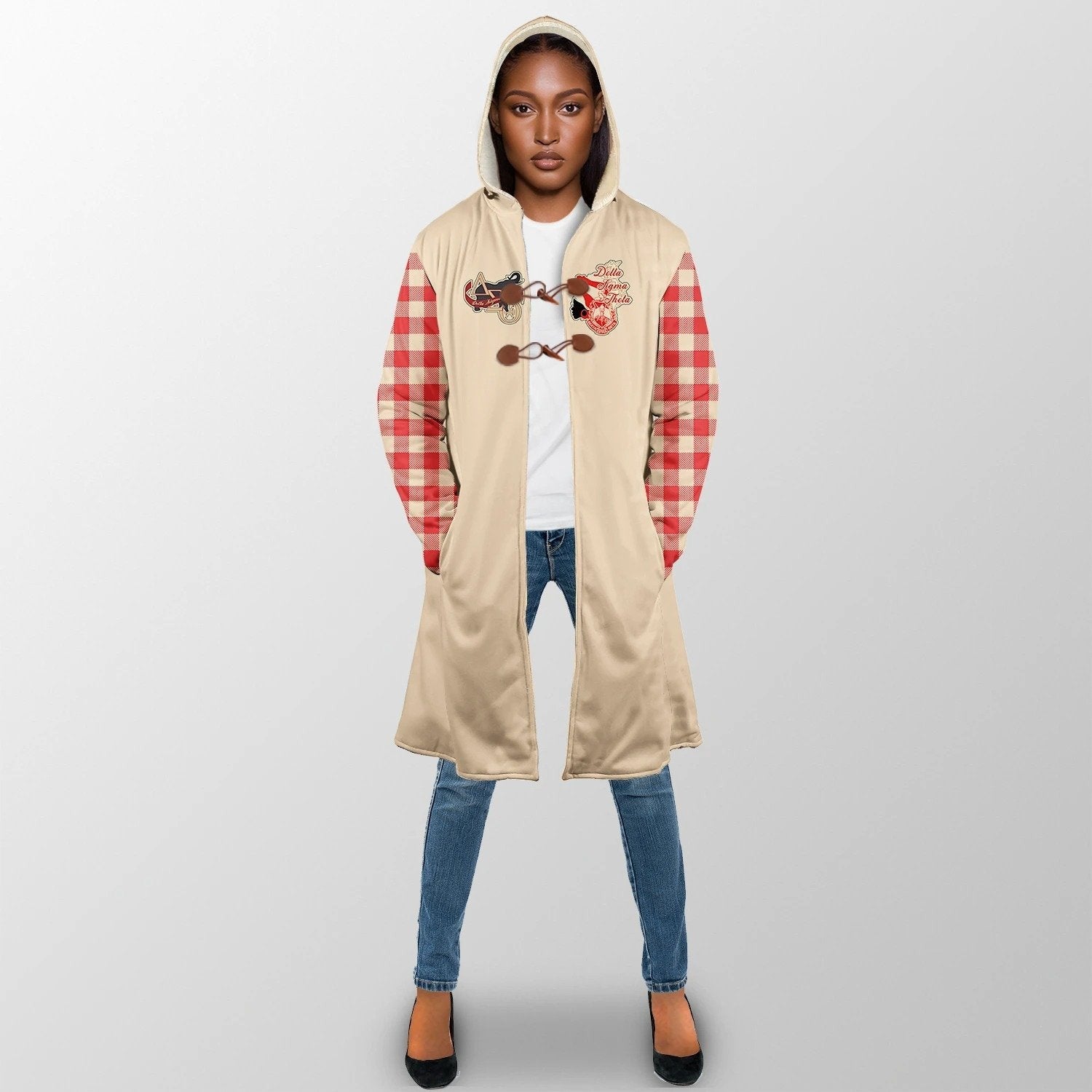 Sorority Hooded Coat - Blessed Delta Sigma Theta Diva Hooded Coat